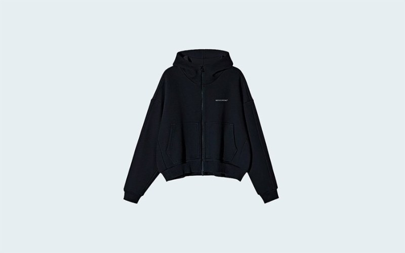 HOODIE VIBE CROPPED FANCY BLACK