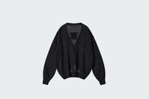 CARDI PICTOGRAM MOHAIR BLACK