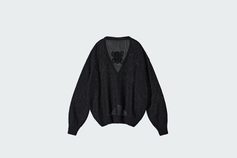 CARDI PICTOGRAM MOHAIR BLACK
