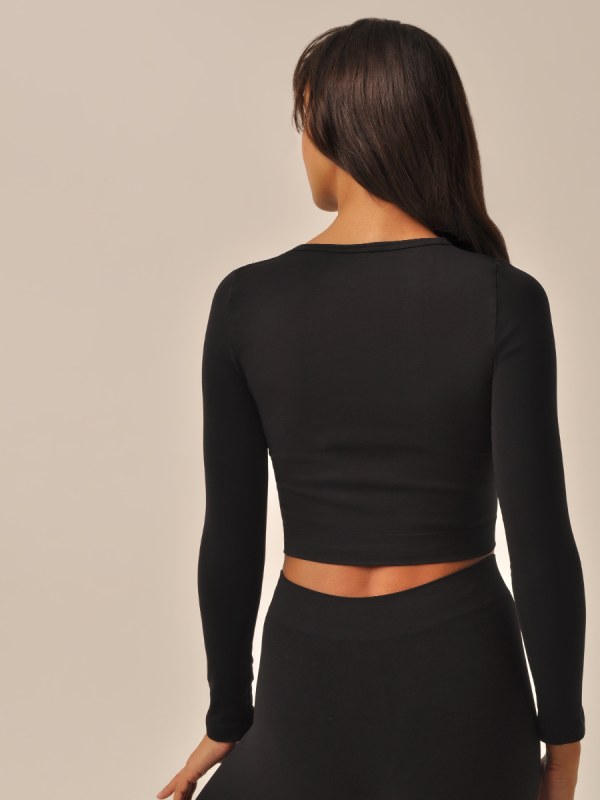CROP TOP MANICA LUNGA