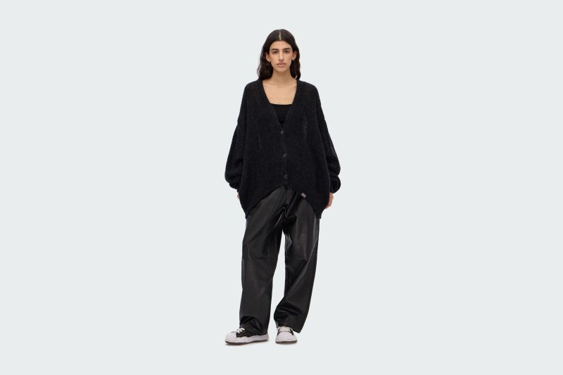 CARDI PICTOGRAM MOHAIR BLACK