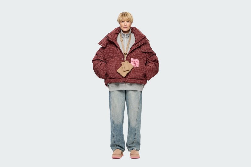TRANSFORM DOWN JACKET REFLECTIVE PATTERN WINE