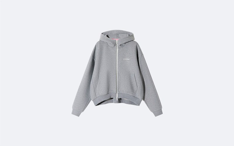 HOODIE VIBE CROPPED FANCY GREY