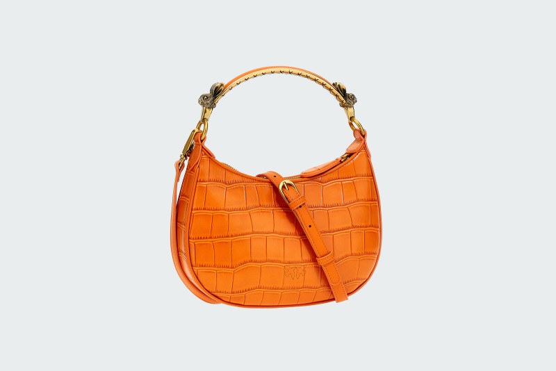 MINI HALF MOON PELLE STAMPA