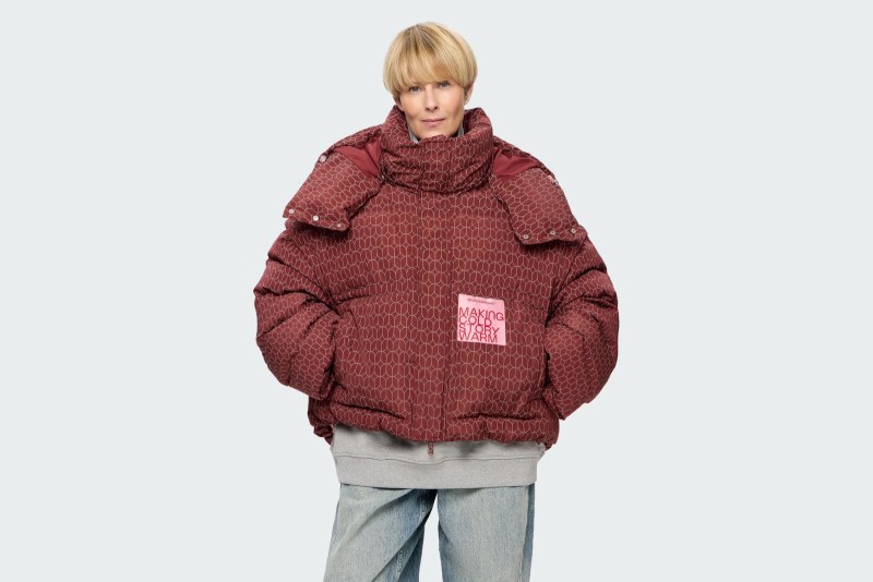 TRANSFORM DOWN JACKET REFLECTIVE PATTERN WINE