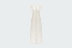 COTTON DRESS WITH BRODERIE ANGLAISE