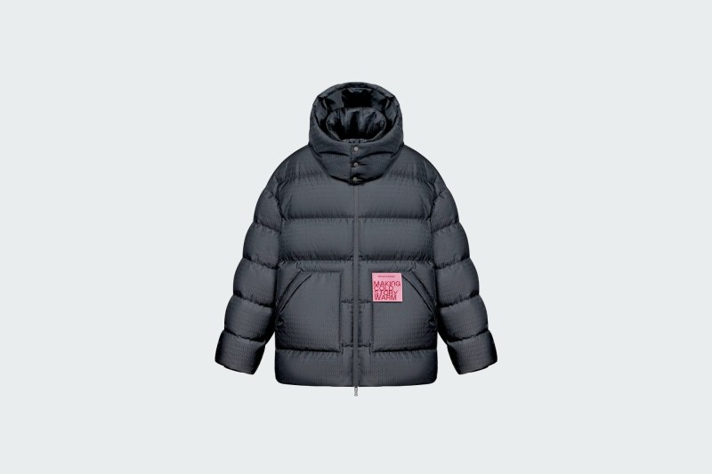 DOWN JACKET JAQUARD PATTERN GREY