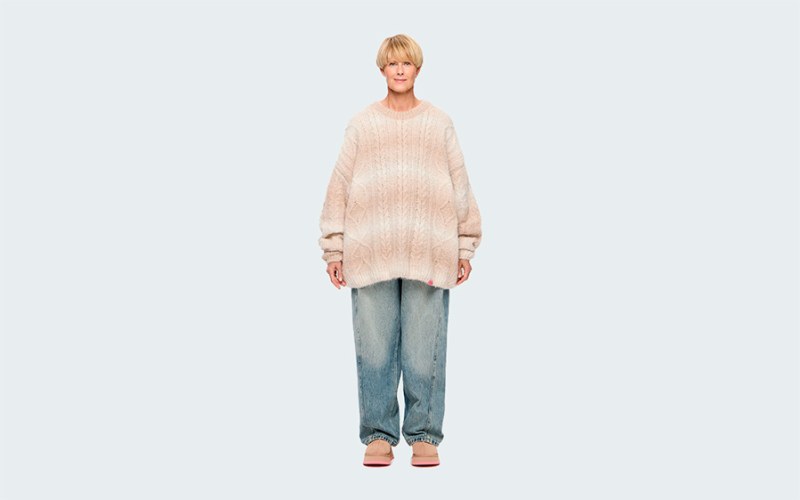 SWEATER VILLAGE GRADIENT SAND