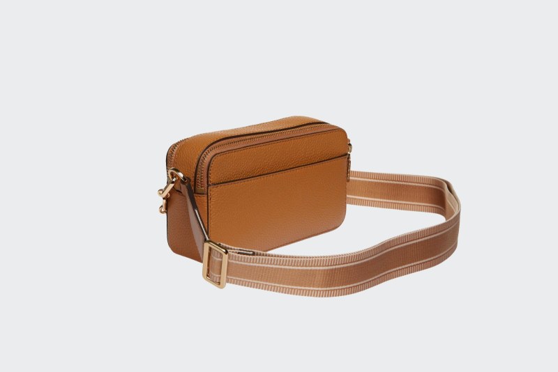 JET SET SMALL PEBBLED LEATHER DOUBLE-ZIP CAMERA BAG