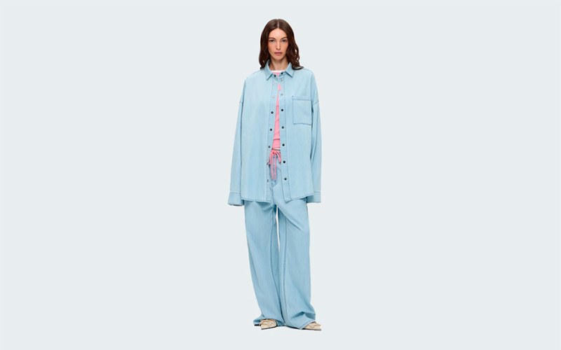 COLLAR DENIM LIGHT BLUE