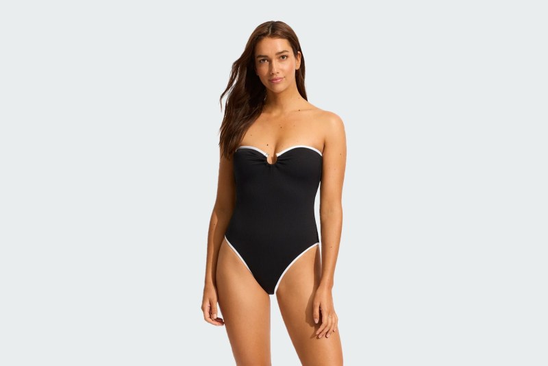 RING FRONT BANDEAU ONE PIECE
