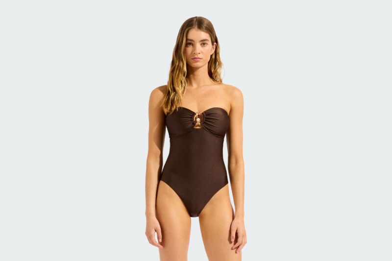 RING FRONT BANDEAU ONE PIECE