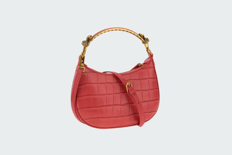 MINI HALF MOON PELLE STAMPA