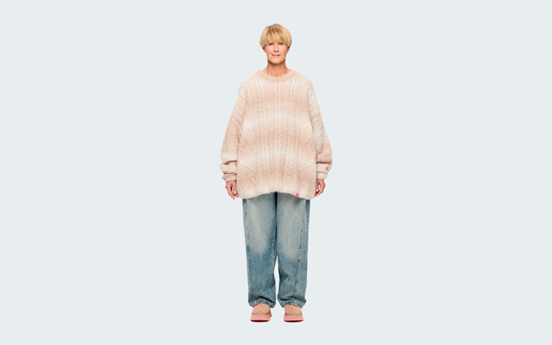 SWEATER VILLAGE GRADIENT SAND