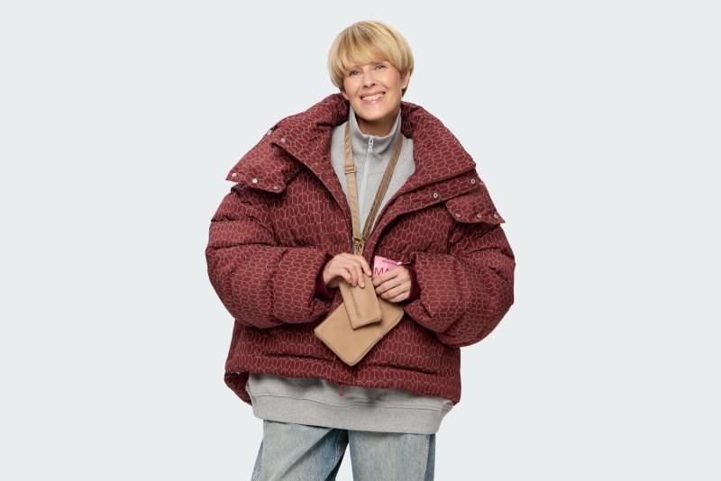 TRANSFORM DOWN JACKET REFLECTIVE PATTERN WINE