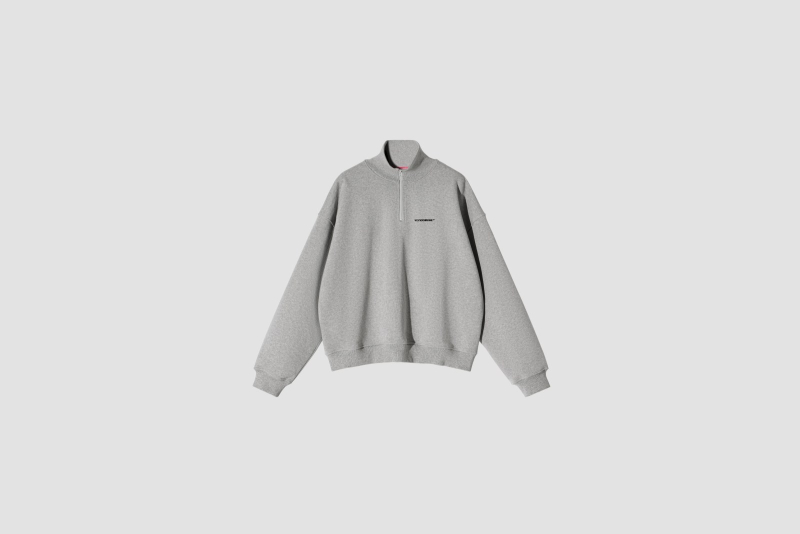 SWEATSHIRT HALF-ZIP CLASSY GREY