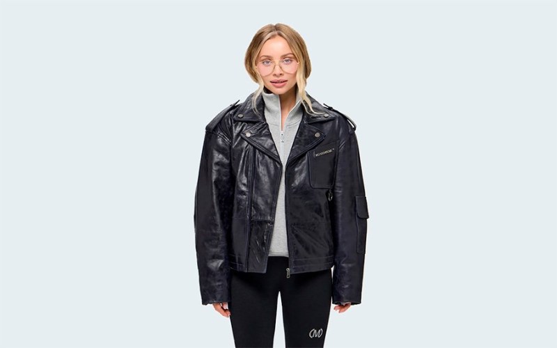 LEATHER JACKET ICON NAVY