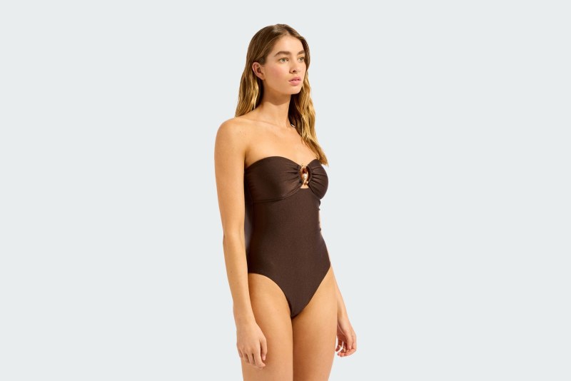RING FRONT BANDEAU ONE PIECE