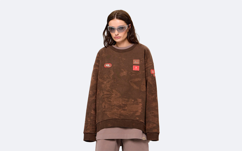 SWEATSHIRT MARS WASHED BROWN