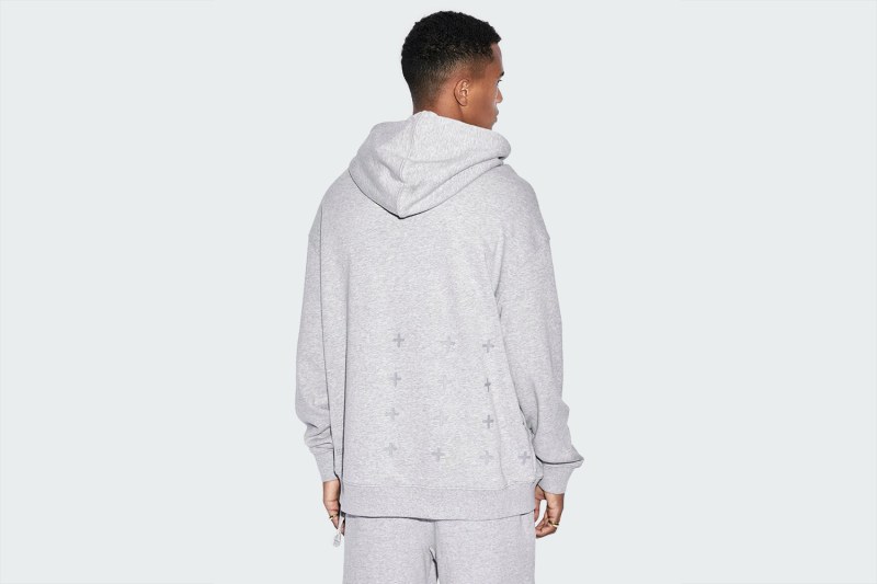 4 X 4 BIGGIE HOODIE GREY MARLE